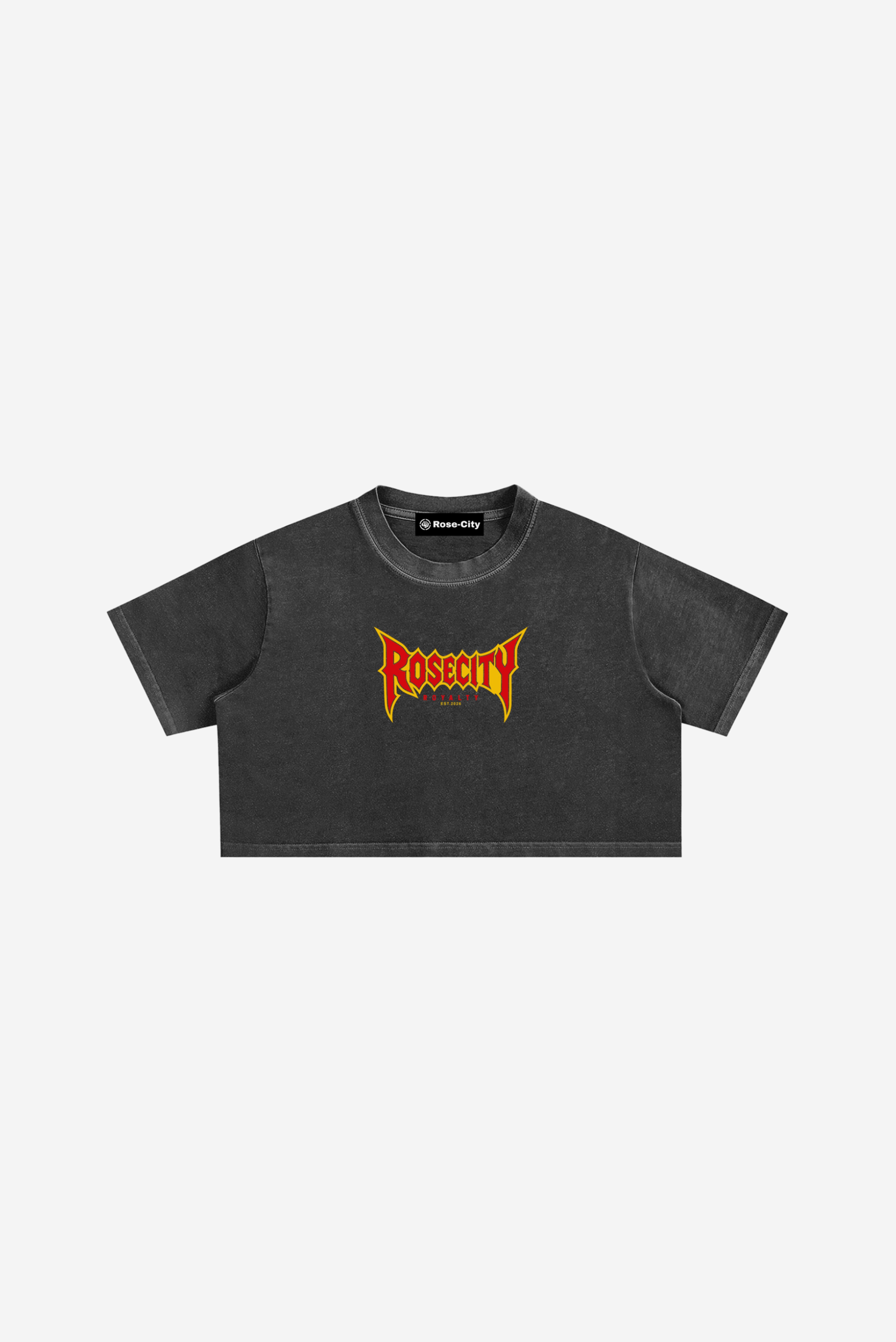 RC Concert - Snow Washed Crop Top (Black)