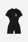 Rose City - Women's Performance Zip Romper (Black)