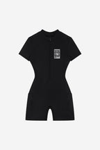 Rose City - Women's Performance Zip Romper (Black)