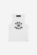 Born Again - Womens Snow Washed Tank Top (White)