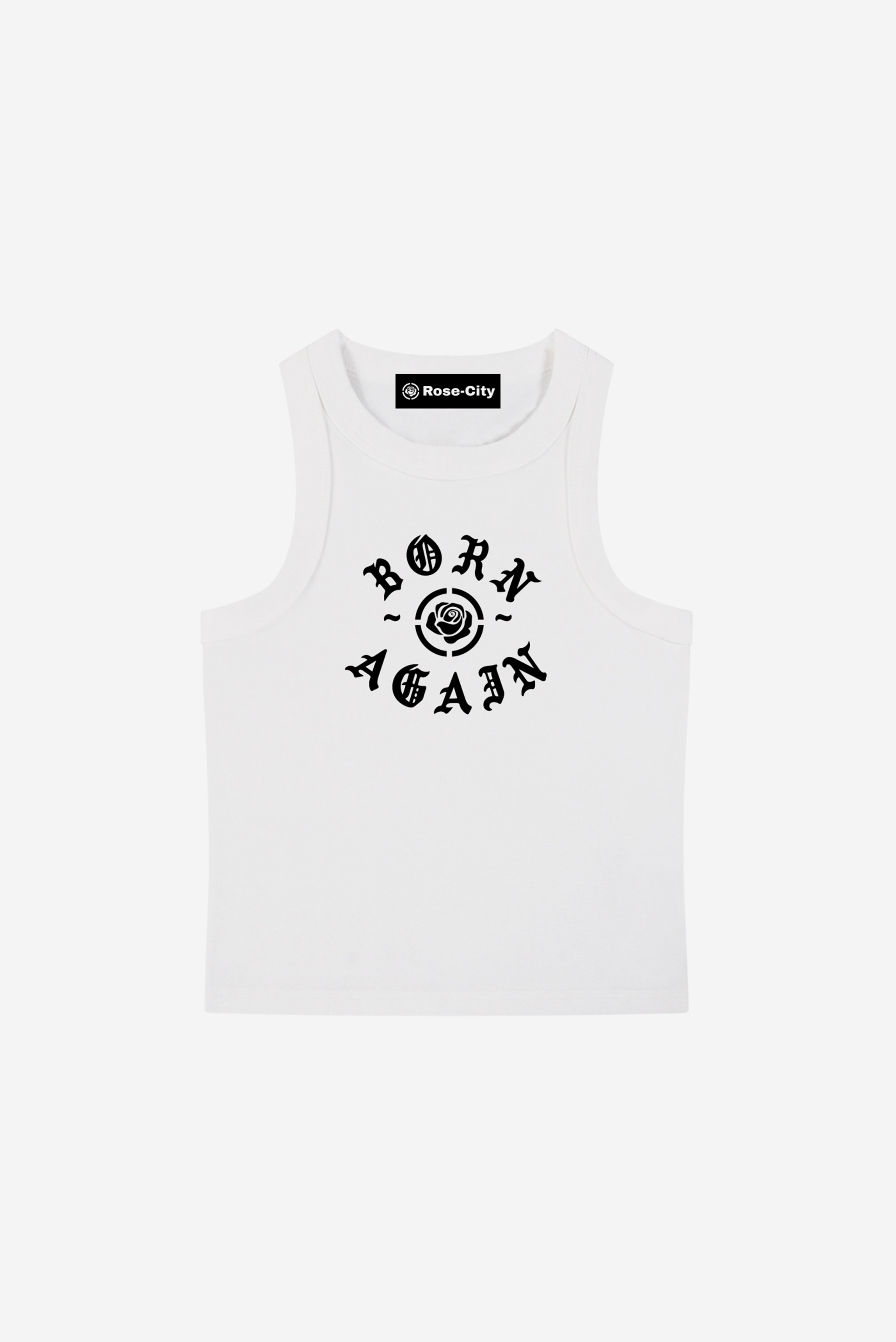 Born Again - Womens Snow Washed Tank Top (White)