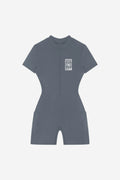 Rose City - Women's Performance Zip Romper (Grey)