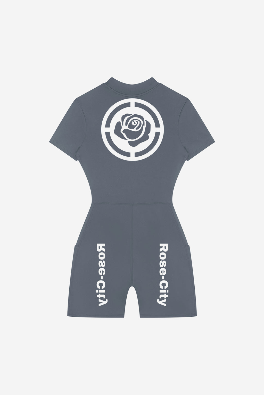 Rose City - Women's Performance Zip Romper (Grey)