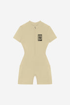 Rose City - Women's Performance Zip Romper (Cream)