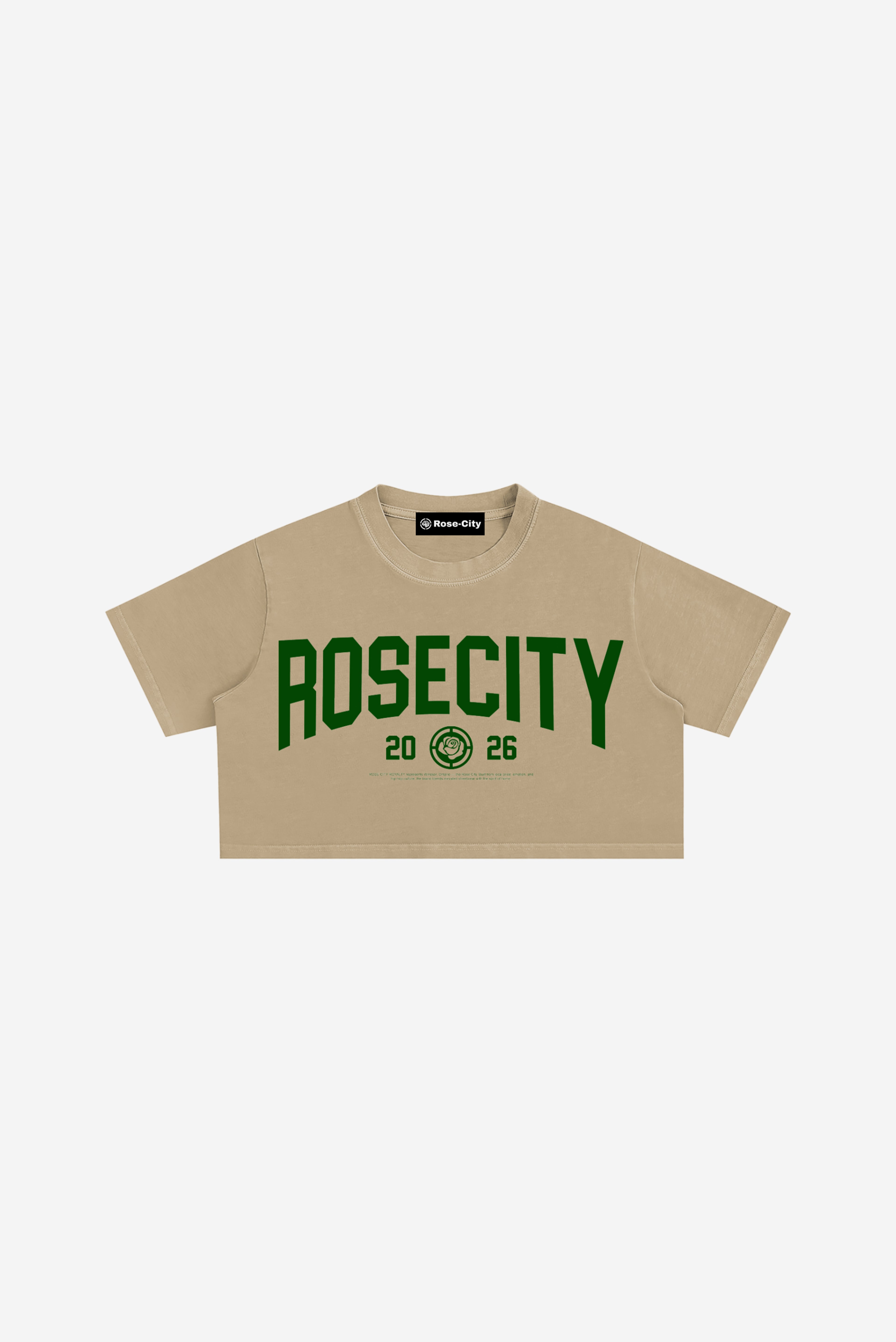 RC State - Snow Washed Crop Top (Khaki)