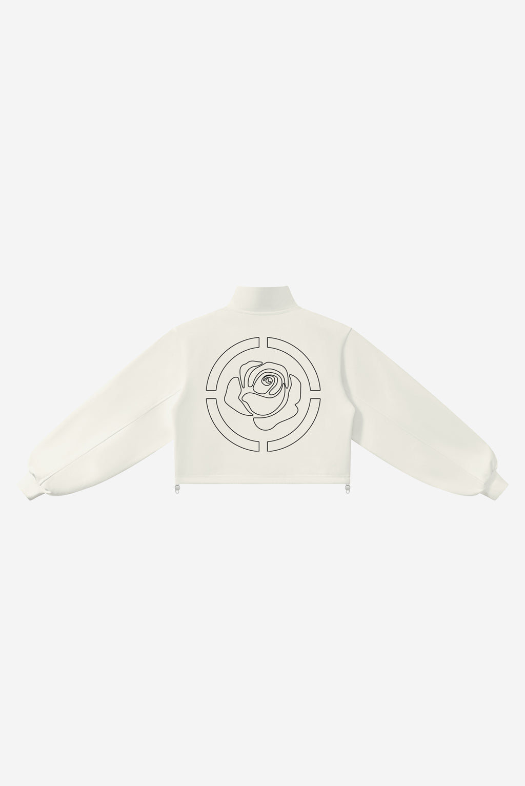 Rose City - Women’s Mock-Neck Quarter-Zip Sweatshirt (White)
