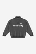 Rose City -  Vintage Wash Fleece Sweatshirt (Black)