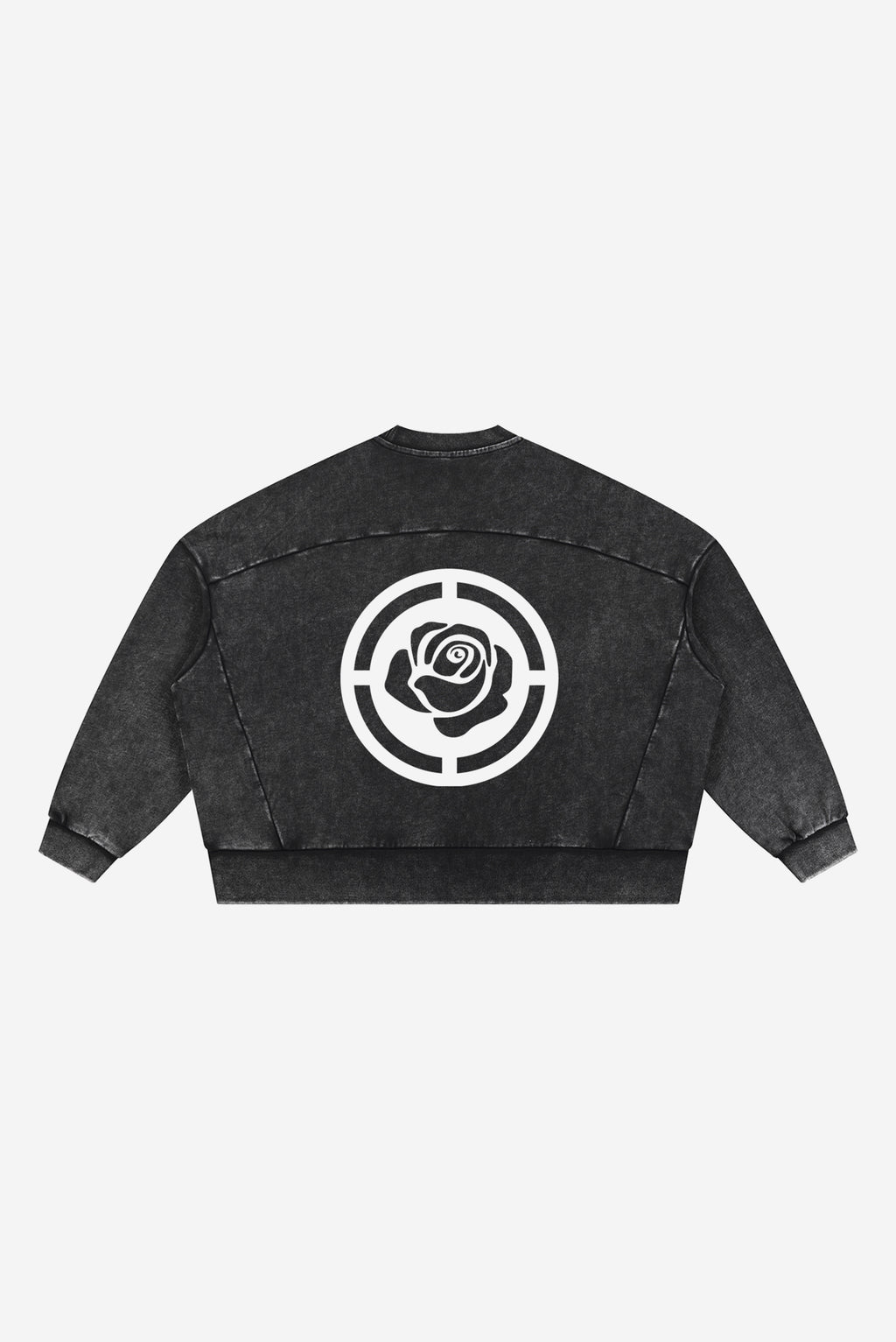 Rose City - Mineral Wash Boxy Sweatshirt (Black)
