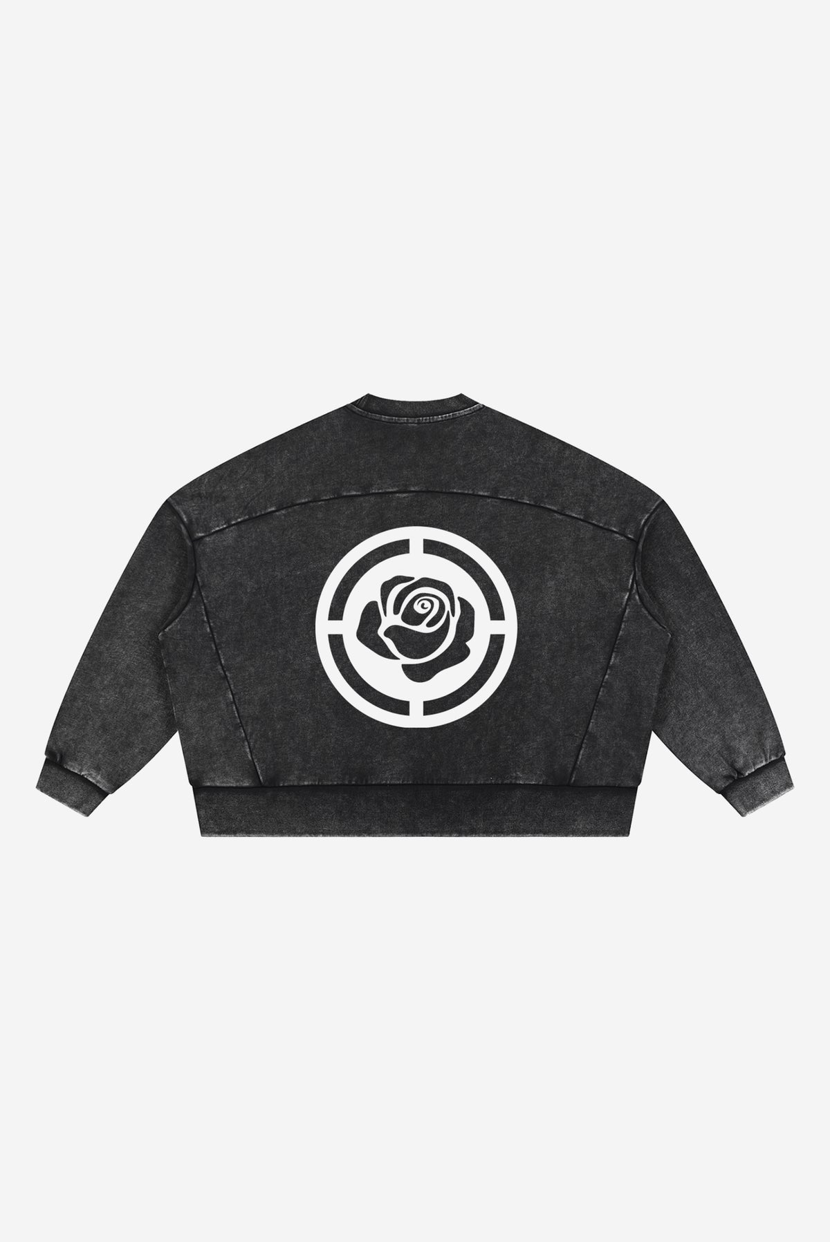 Rose City - Mineral Wash Boxy Sweatshirt (Black)