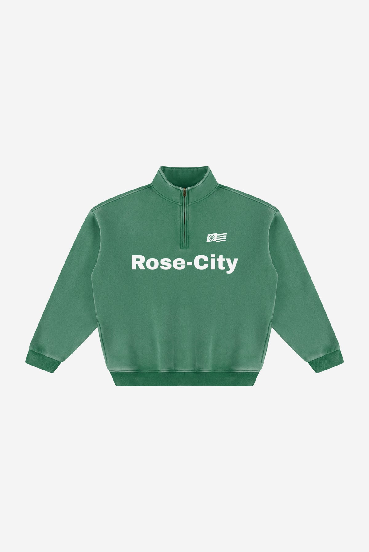 Rose City -  Vintage Wash Fleece Sweatshirt (Green)