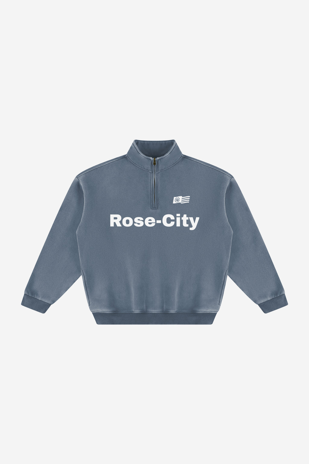 Rose City -  Vintage Wash Fleece Sweatshirt (Dull Blue)