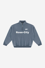 Rose City -  Vintage Wash Fleece Sweatshirt (Dull Blue)