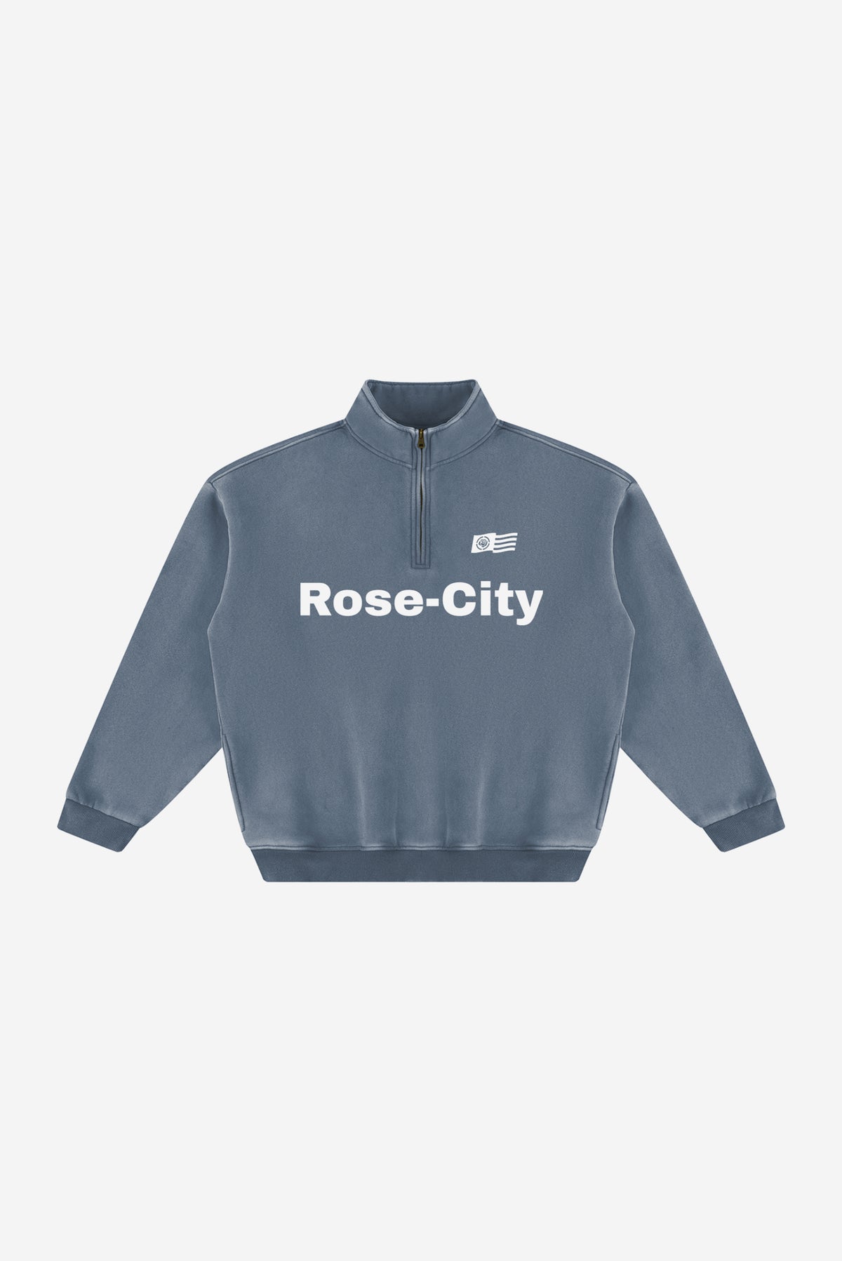 Rose City -  Vintage Wash Fleece Sweatshirt (Dull Blue)