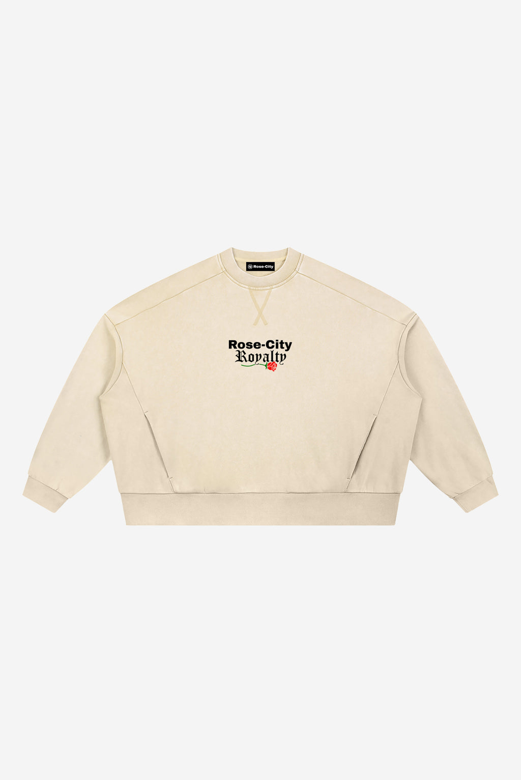 Rose City - Mineral Wash Boxy Sweatshirt (Apricot)