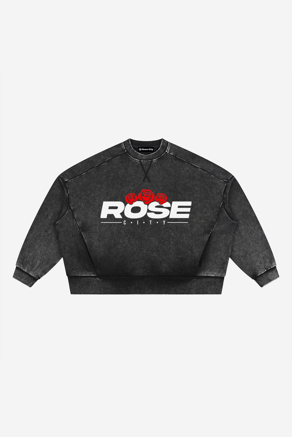 Rose-City Speed -  Mineral Wash Boxy Sweatshirt (Black)