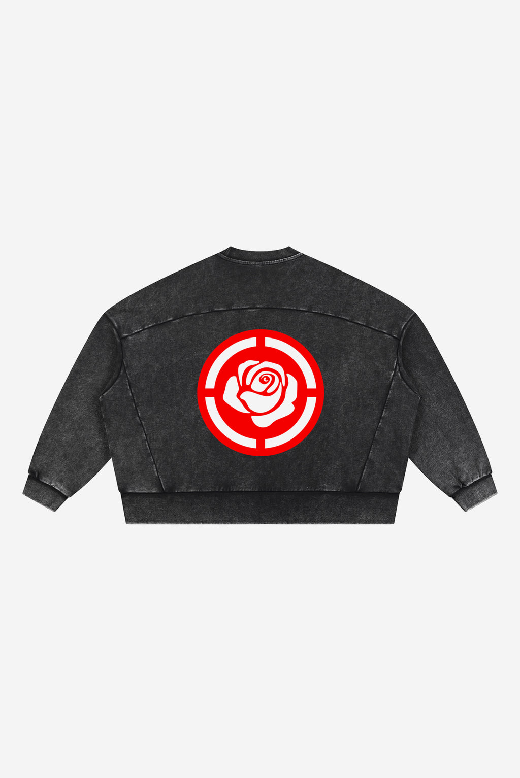 Rose-City Speed -  Mineral Wash Boxy Sweatshirt (Black)