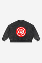 Rose-City Speed -  Mineral Wash Boxy Sweatshirt (Black)