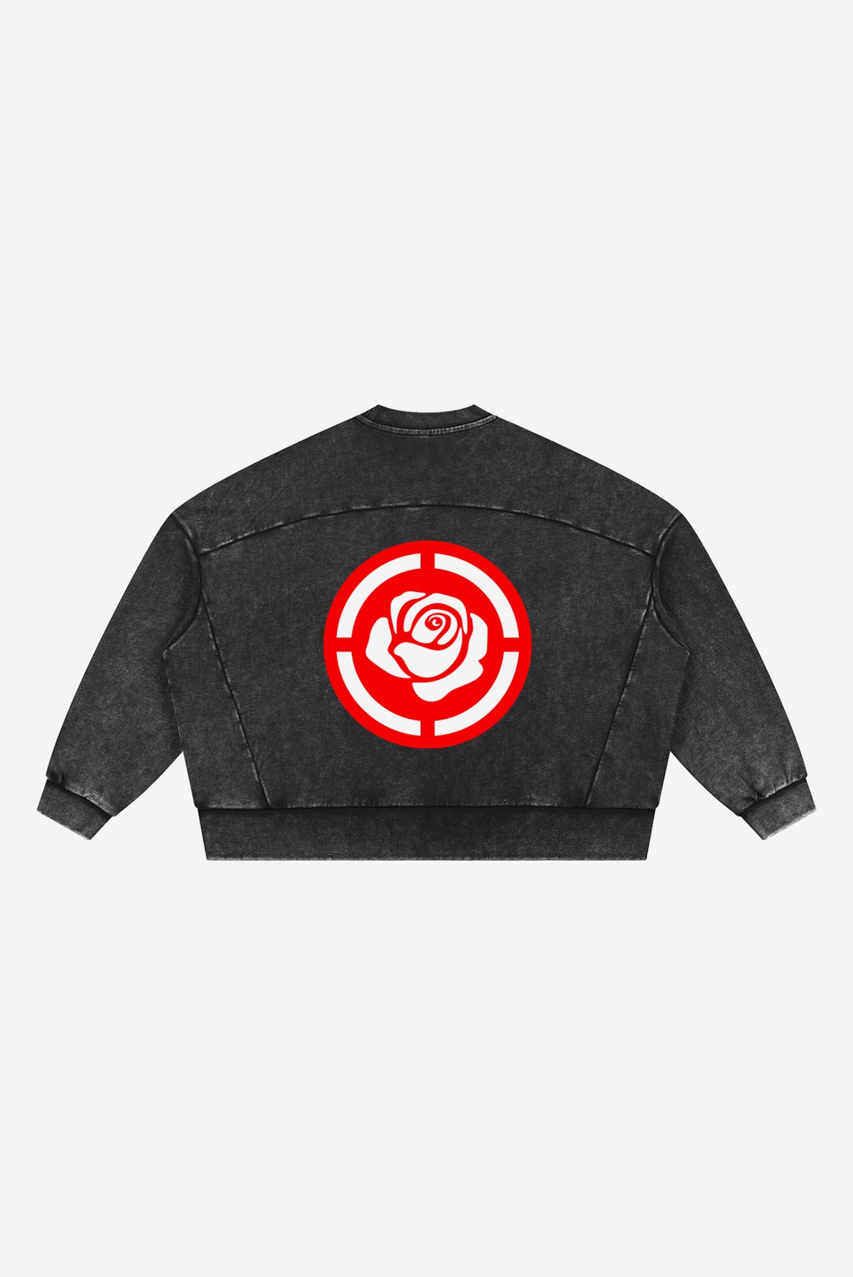 Rose-City Speed -  Mineral Wash Boxy Sweatshirt (Black)
