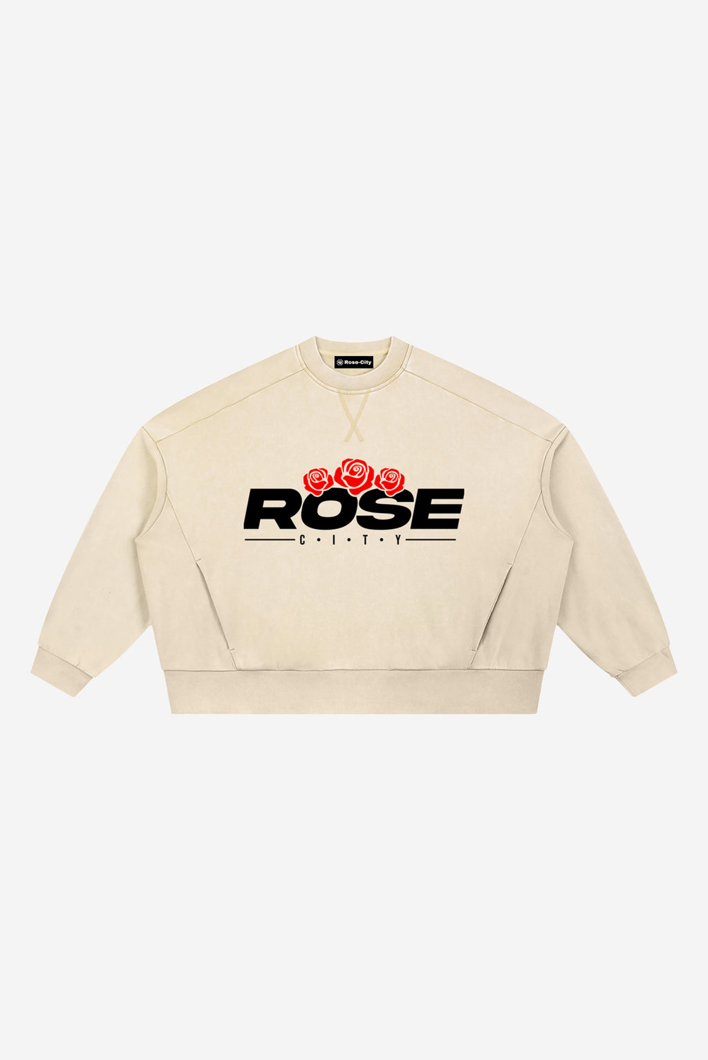 Rose-City Speed -  Mineral Wash Boxy Sweatshirt (Apricot)