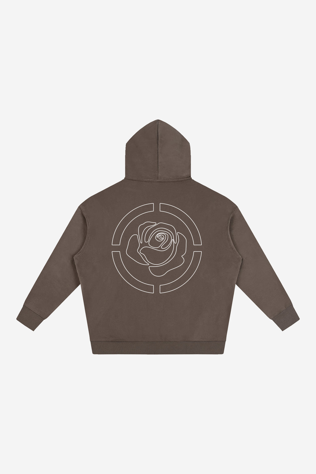 Rose City Essentials - Oversize Fleeced Hoodie (Dark Brown)