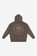 Rose City Essentials - Oversize Fleeced Hoodie (Dark Brown)