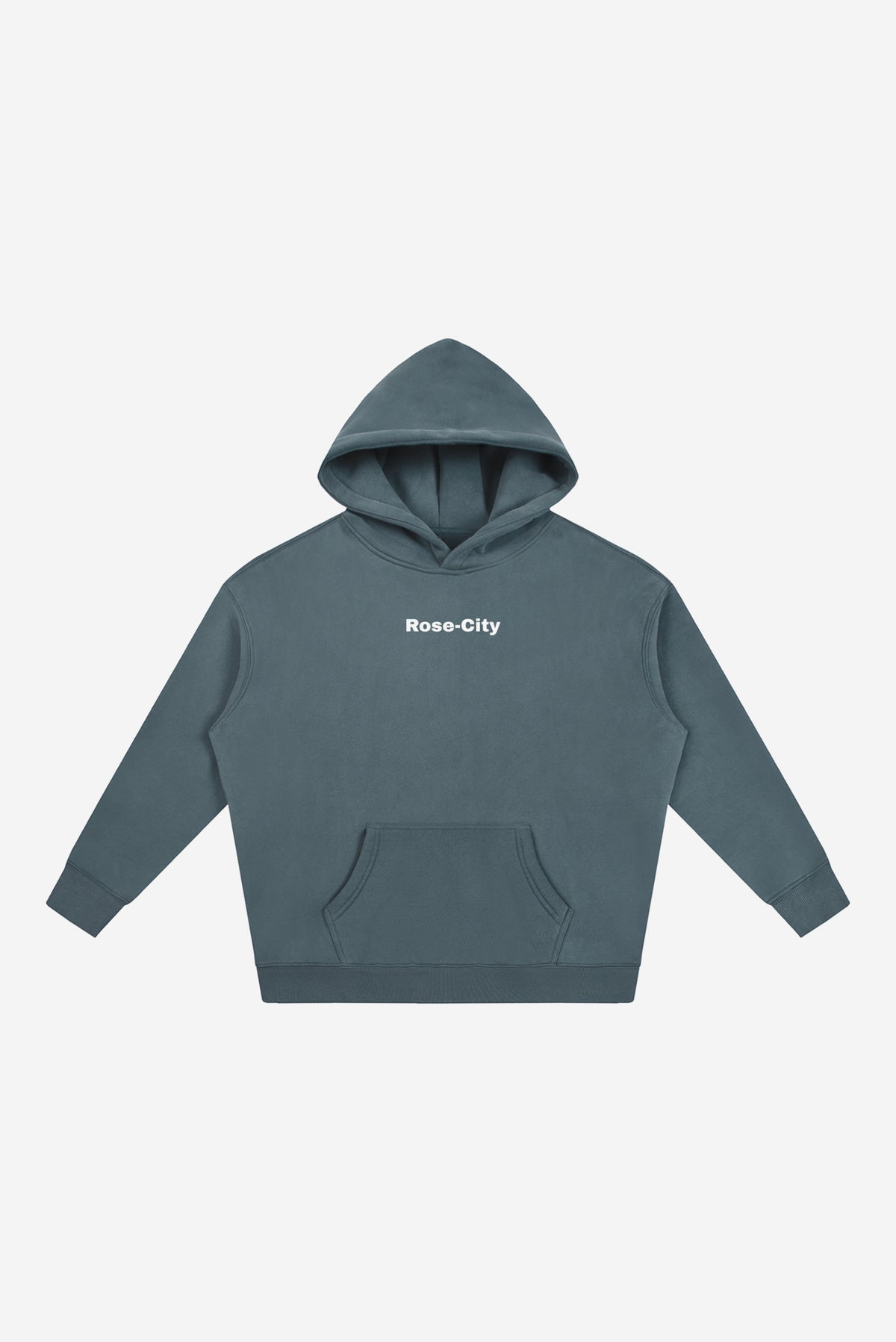 Rose City Essentials - Oversize Fleeced Hoodie (Gray Blue)