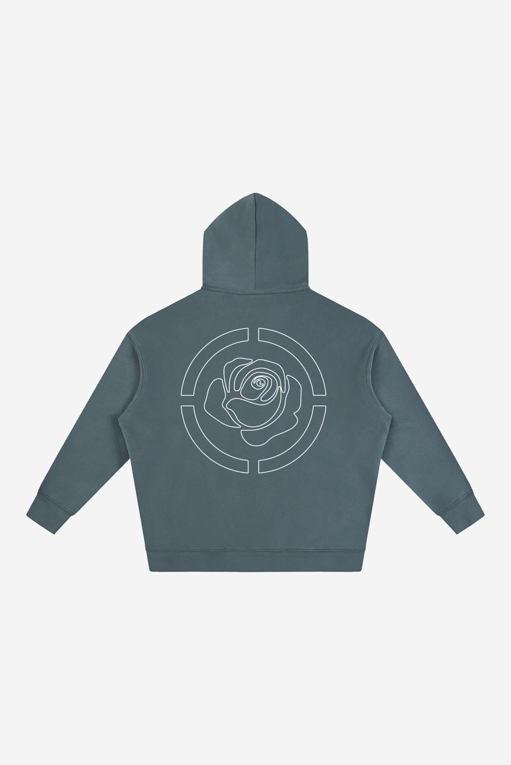Rose City Essentials - Oversize Fleeced Hoodie (Gray Blue)