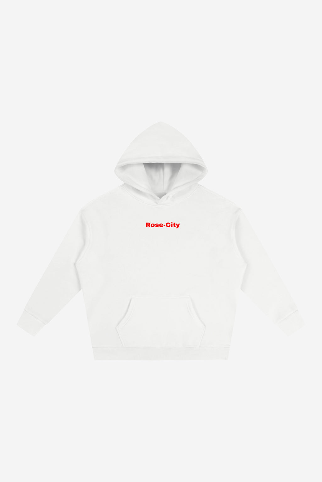 Rose City Essentials - Oversize Fleeced Hoodie (White)