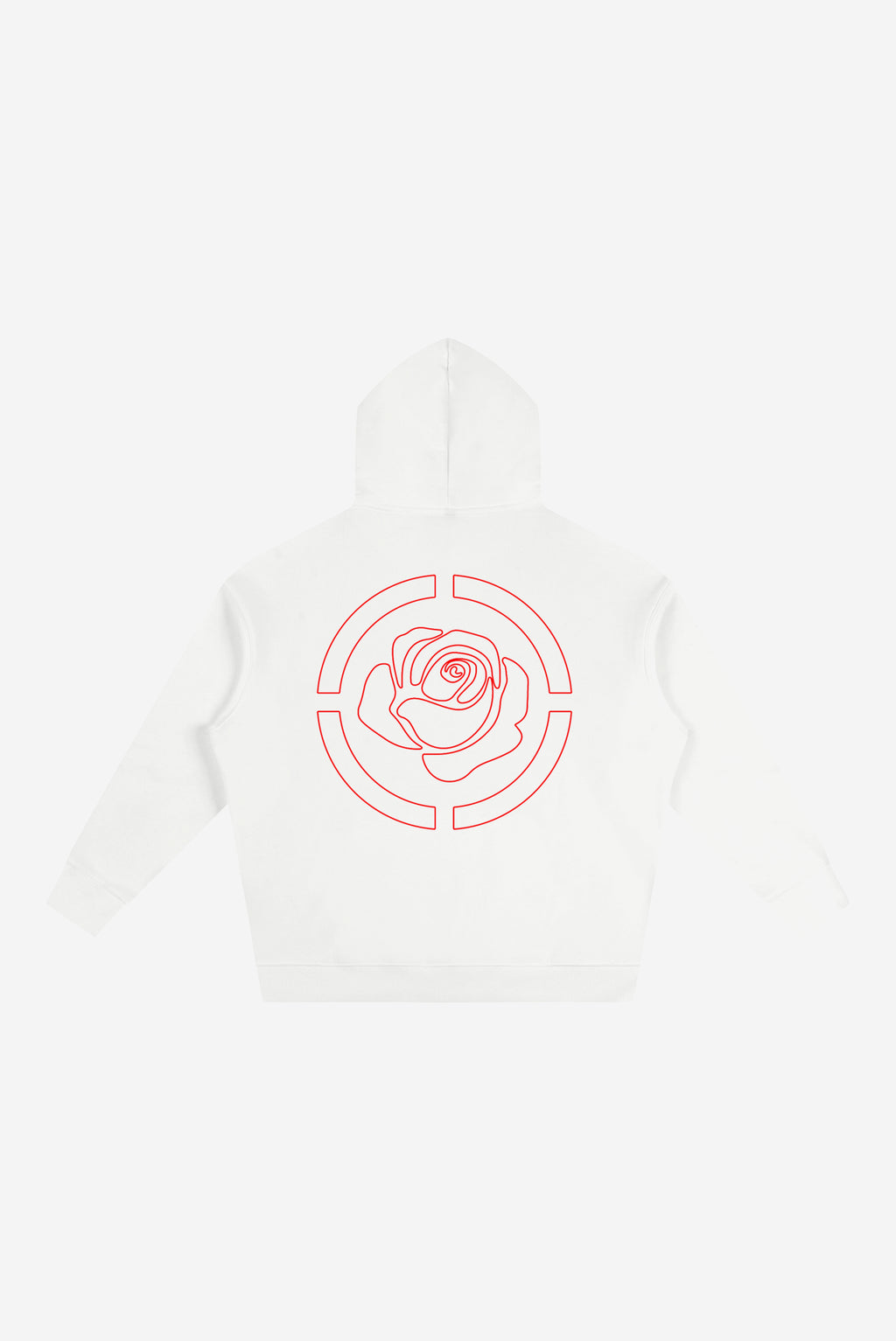 Rose City Essentials - Oversize Fleeced Hoodie (White)