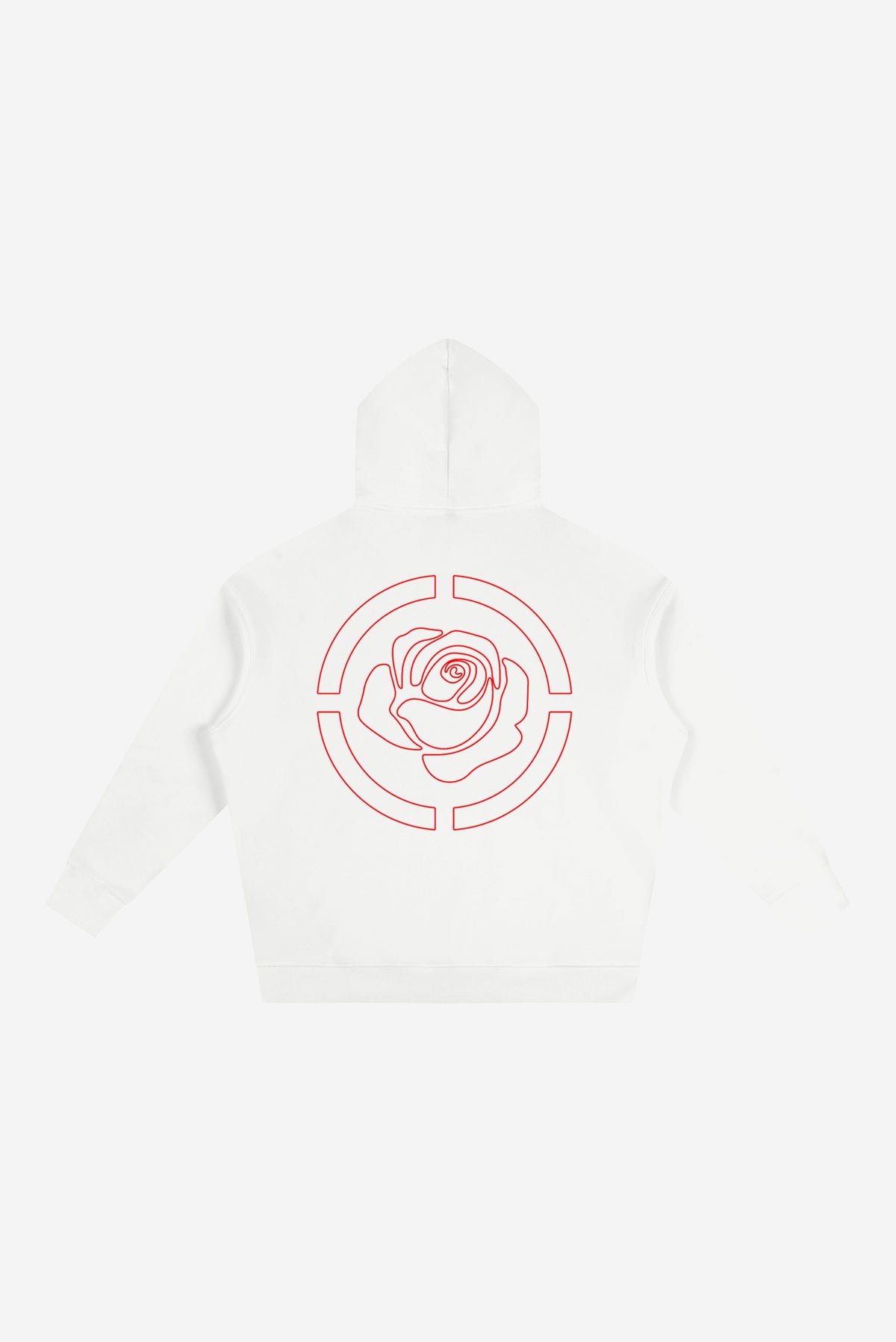 Rose City Essentials - Oversize Fleeced Hoodie (White)