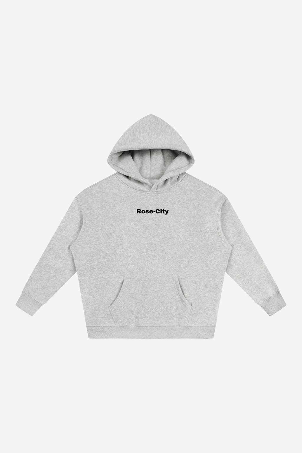 Rose City Essentials - Oversize Fleeced Hoodie (Flower Grey)