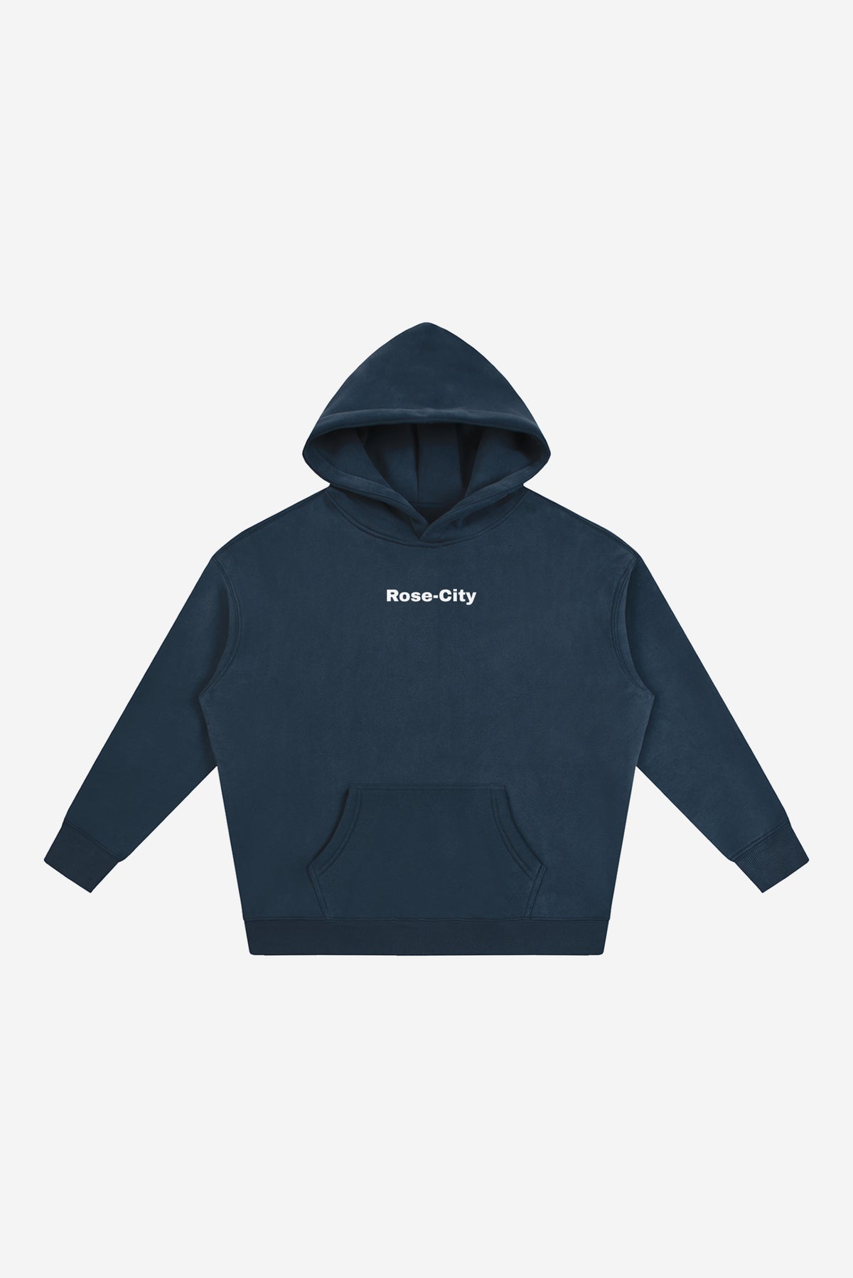 Rose City Essentials - Oversize Fleeced Hoodie (Navy)