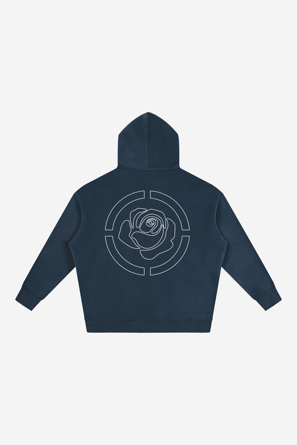 Rose City Essentials - Oversize Fleeced Hoodie (Navy)