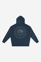 Rose City Essentials - Oversize Fleeced Hoodie (Navy)