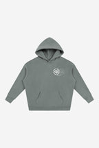2 Roses - Oversize Fleeced Hoodie (Light Grey)