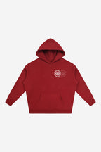 2 Roses - Oversize Fleeced Hoodie (Red)
