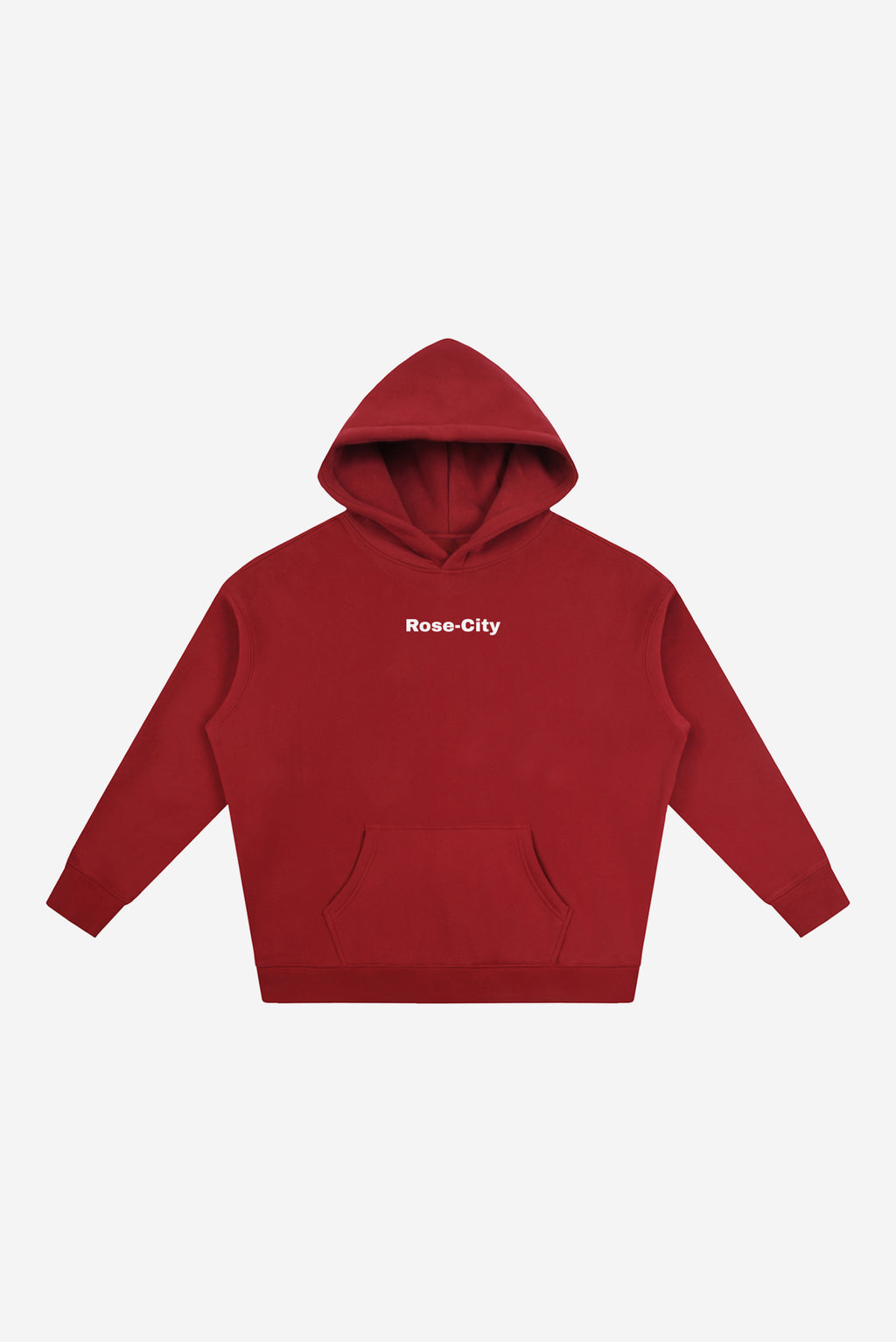 Rose City Essentials - Oversize Fleeced Hoodie (Red)