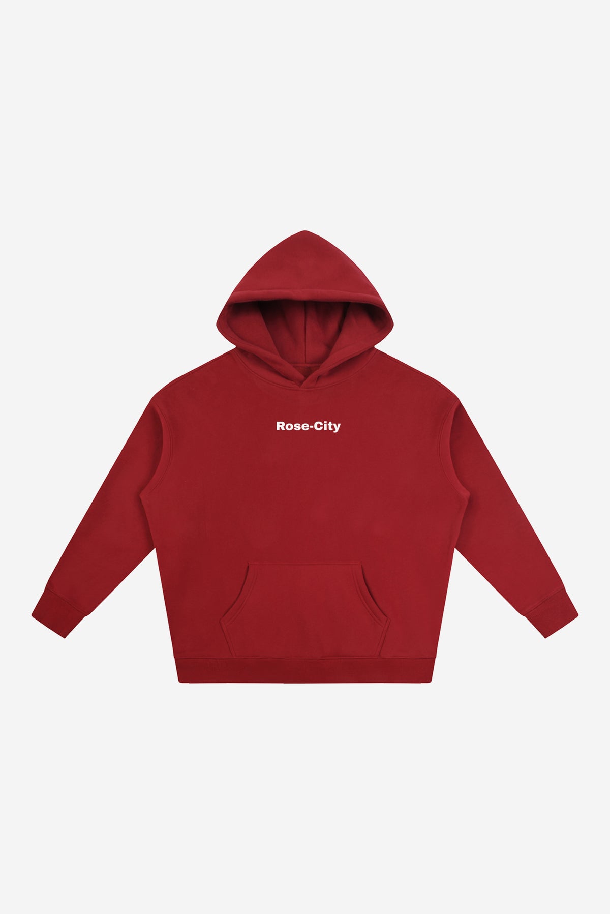 Rose City Essentials - Oversize Fleeced Hoodie (Red)