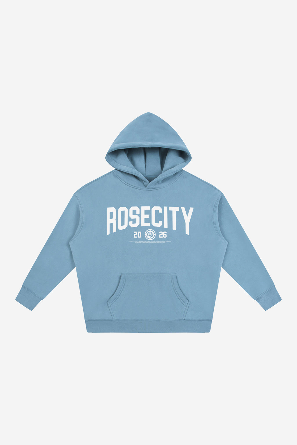 RC State  - Oversize Fleeced Hoodie (Baby Blue)