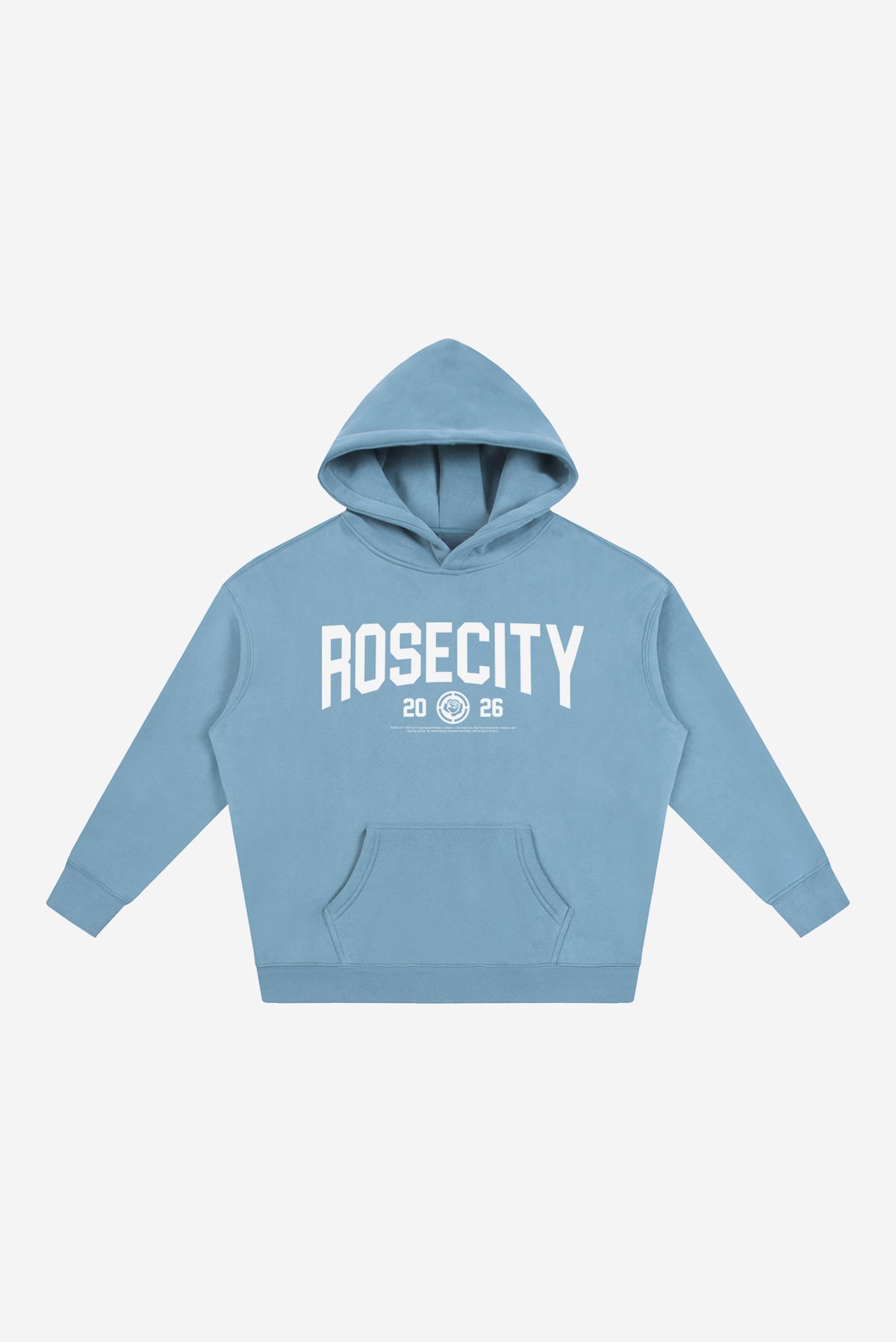 RC State  - Oversize Fleeced Hoodie (Baby Blue)