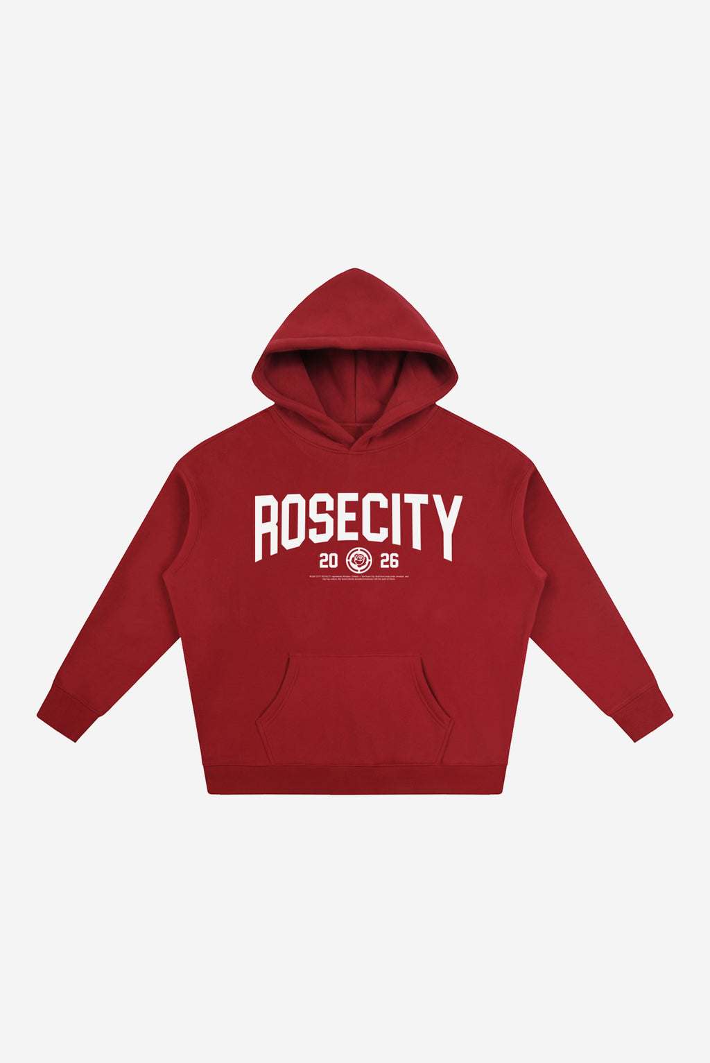 RC State  - Oversize Fleeced Hoodie (Red)