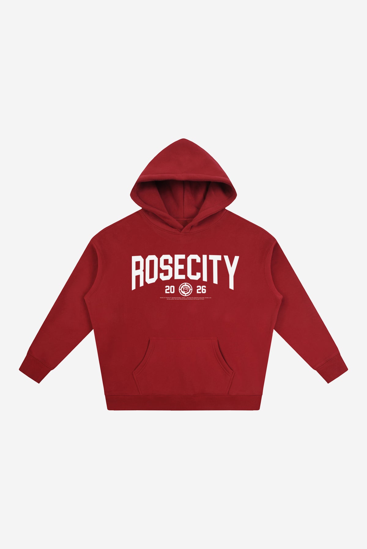 RC State  - Oversize Fleeced Hoodie (Red)