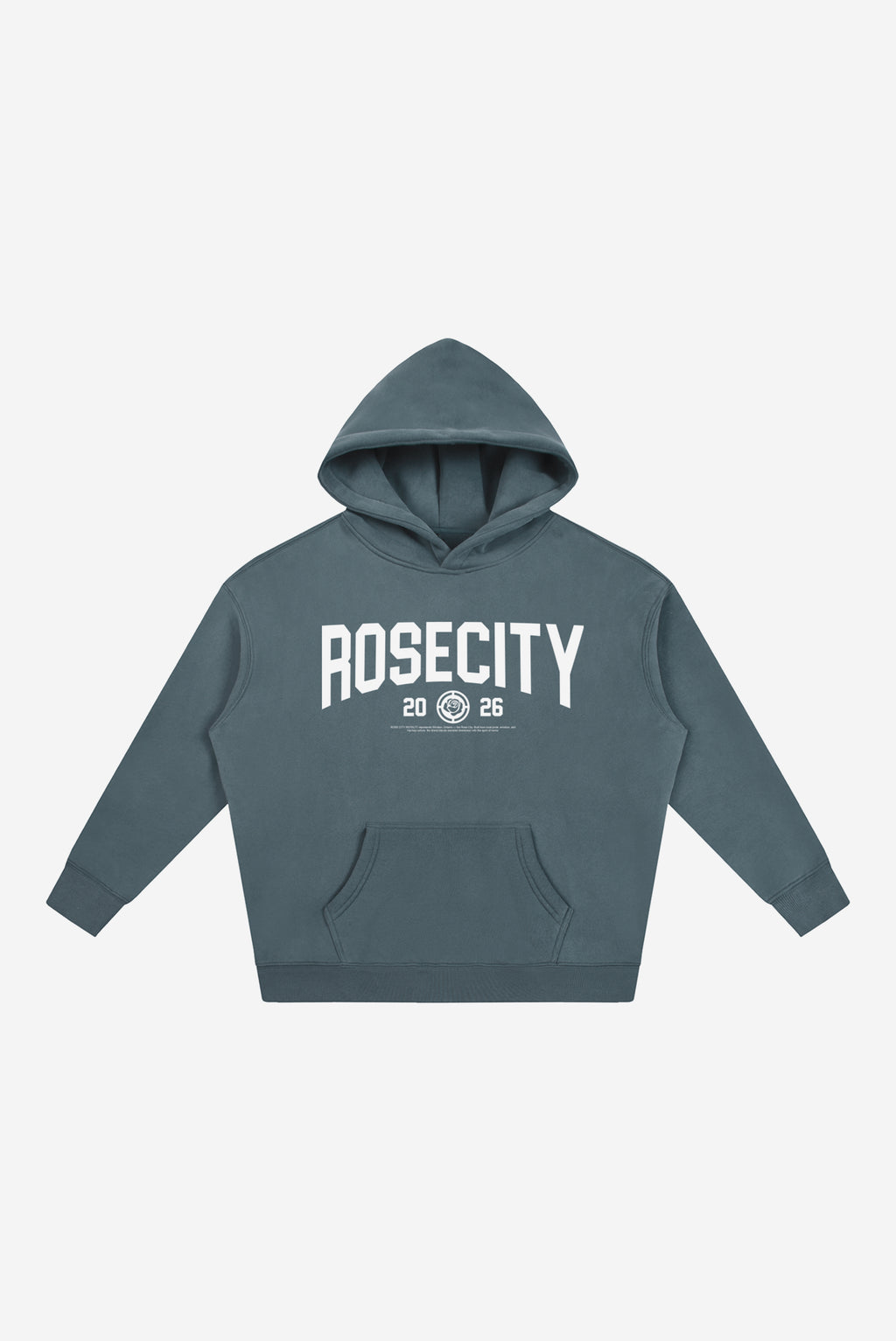 RC State  - Oversize Fleeced Hoodie (Gray Blue)