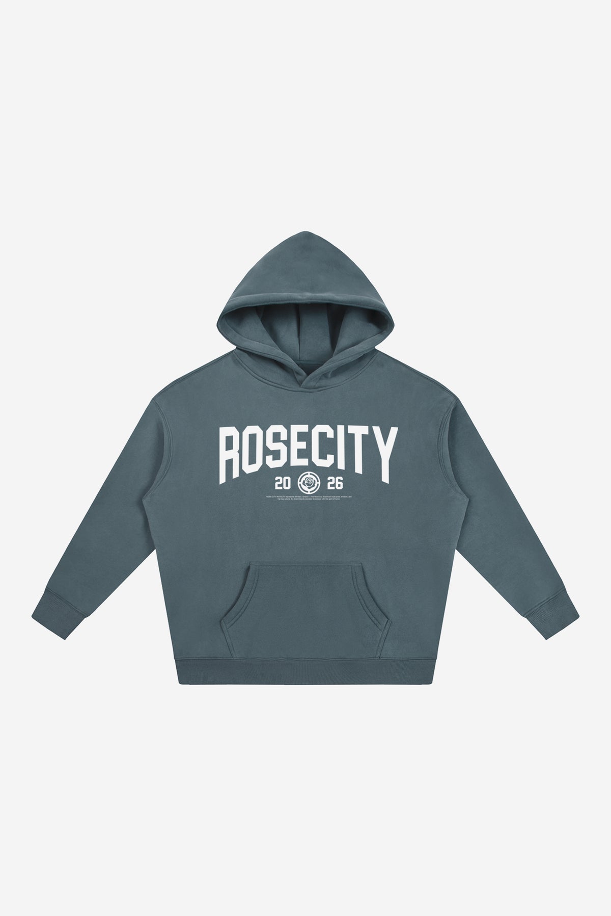 RC State  - Oversize Fleeced Hoodie (Gray Blue)