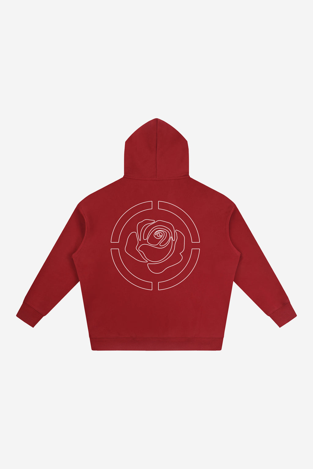 Rose City Essentials - Oversize Fleeced Hoodie (Red)