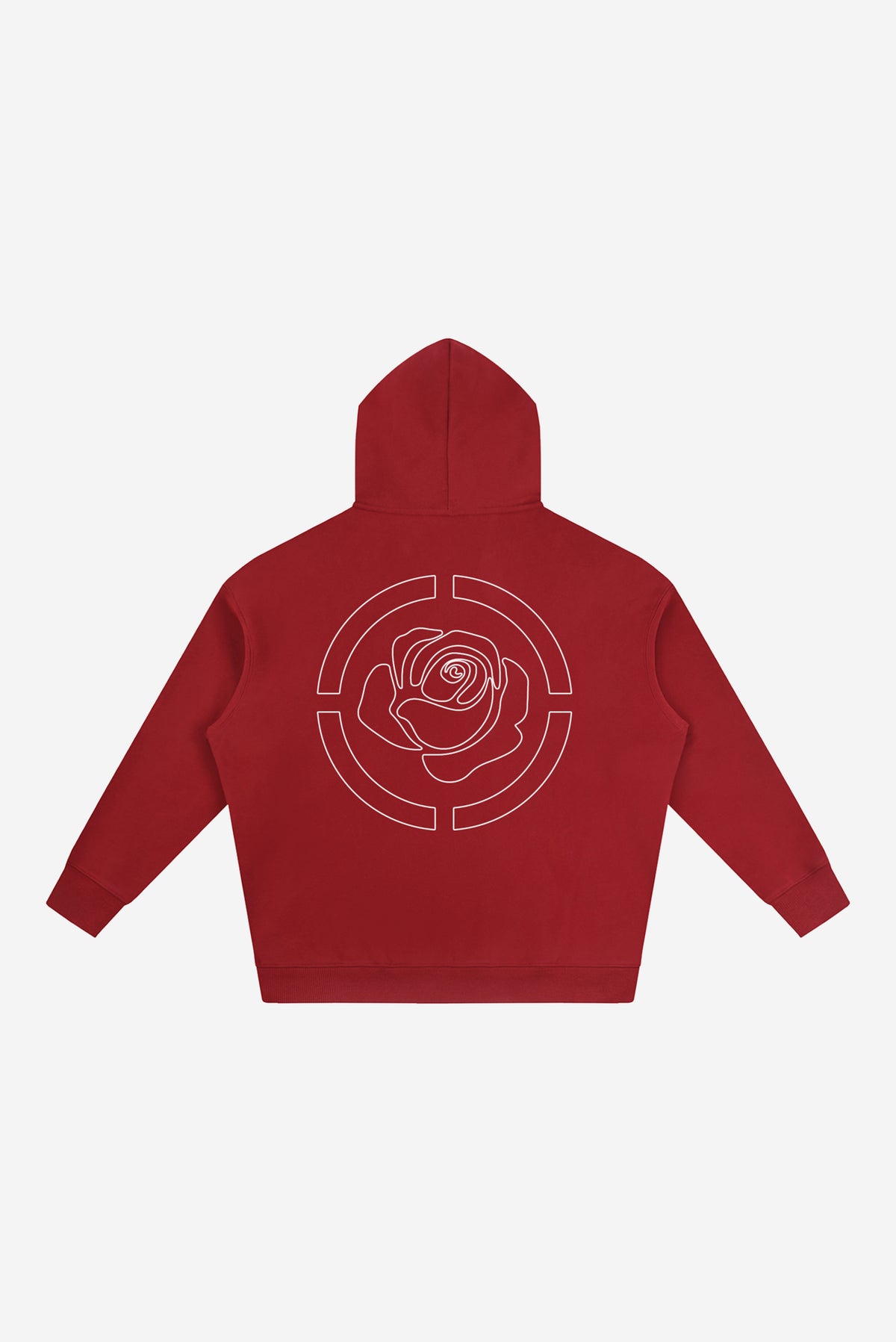 Rose City Essentials - Oversize Fleeced Hoodie (Red)
