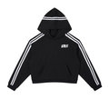 Contrast Side Stripe Cropped Hoodie