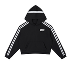 Contrast Side Stripe Cropped Hoodie