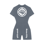 Women's Quarter-Zip Short Sleeve Romper