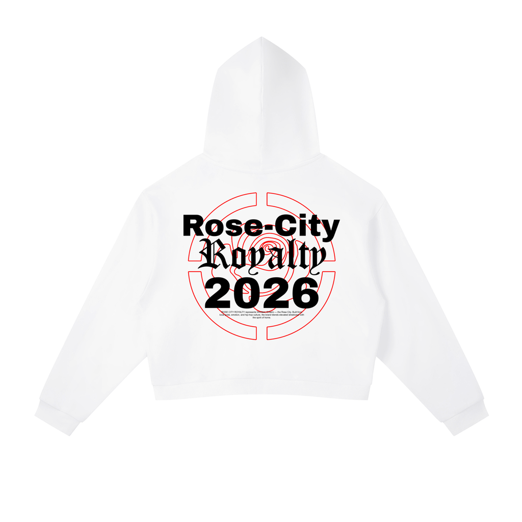Contrast Side Stripe Cropped Hoodie